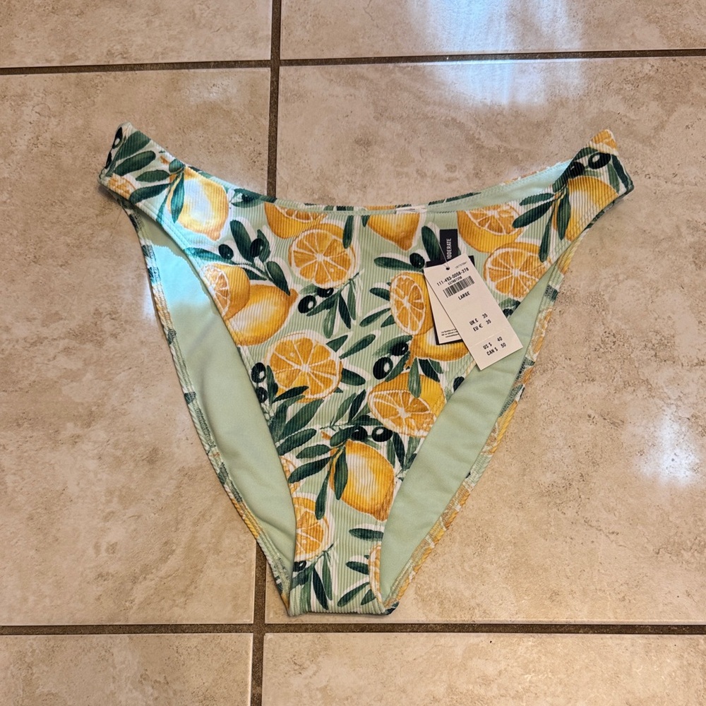 Lemon Print Bikini Bottom